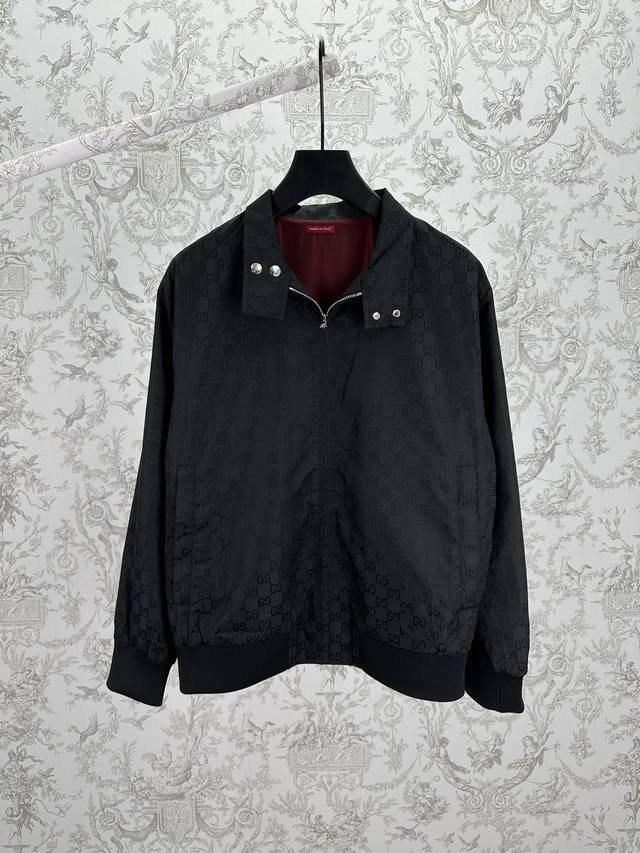 G Brand 25Ss New GG Checkered Zip-Up Jacket. This collection uses various fabric