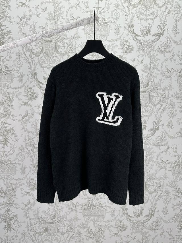 Louis Vuitton 25Ss New LV Intarsia Crew Neck Sweater. This comfortable crew nec
