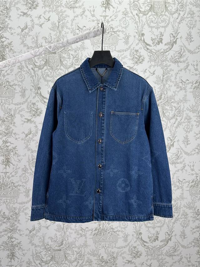 Louis Vuitton 25Ss New Monogram Denim Work Jacket Shirt. This work jacket shirt