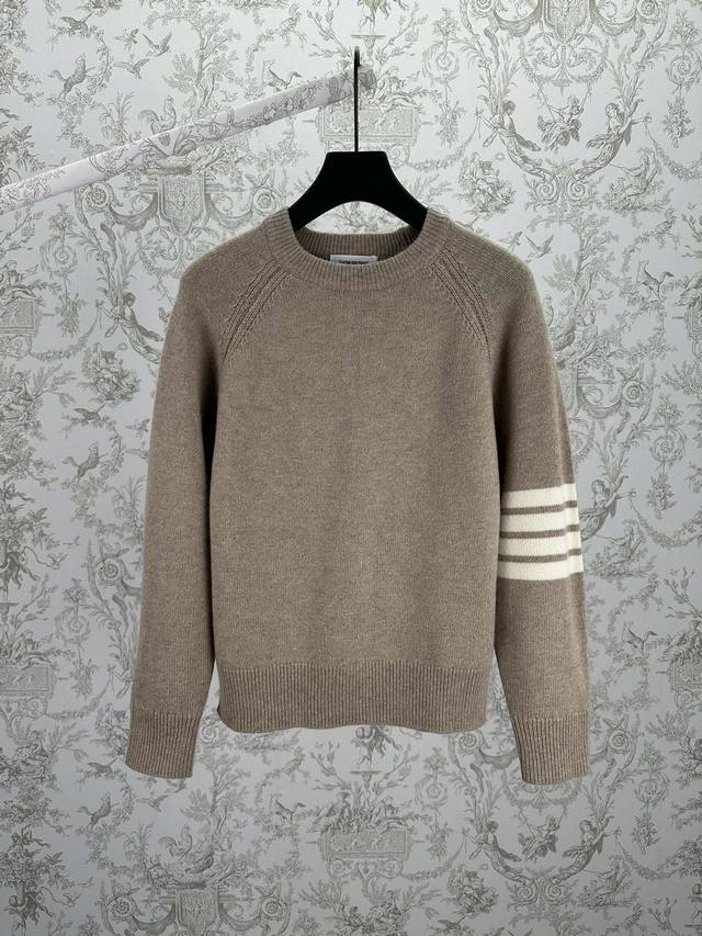 Tb 25Ss New Shetland Wool 4-Bar Pullover - A Quintessential Thom Browne piece, c