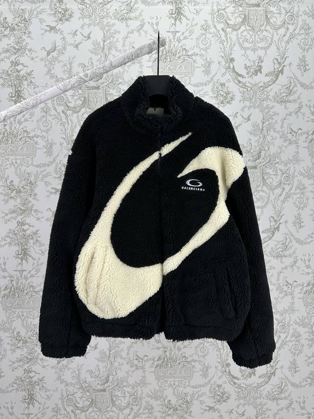 Paris 25Ss New Winter Collection Stand Collar Long Sleeve Top Fleece Jacket Reg