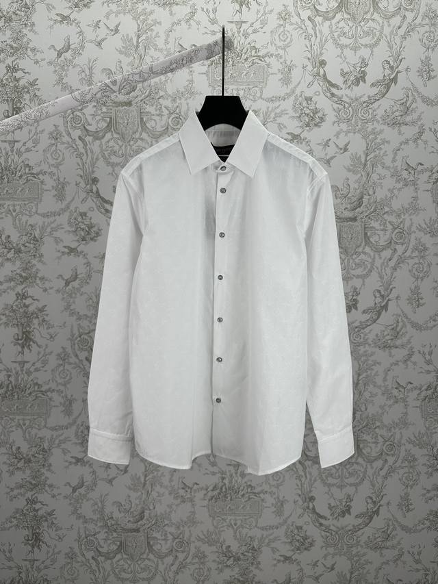 Louis Vuitton 25Ss New Monogram Long-Sleeve Shirt. This shirt is made of crisp
