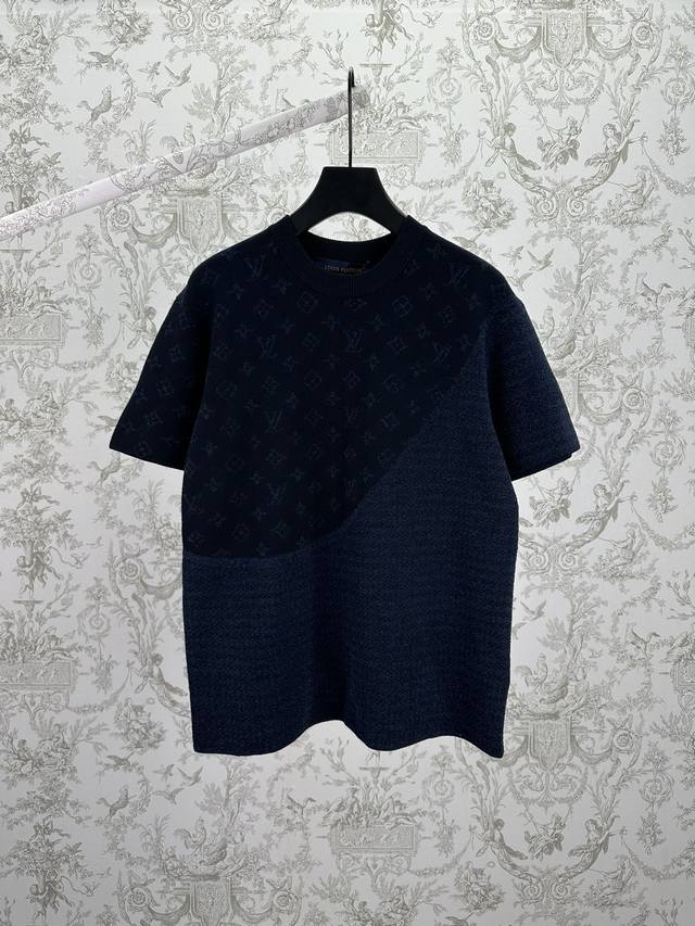 Louis Vuitton 25Ss New Jacquard Short-Sleeve Crew Neck Top. This short-sleeve k