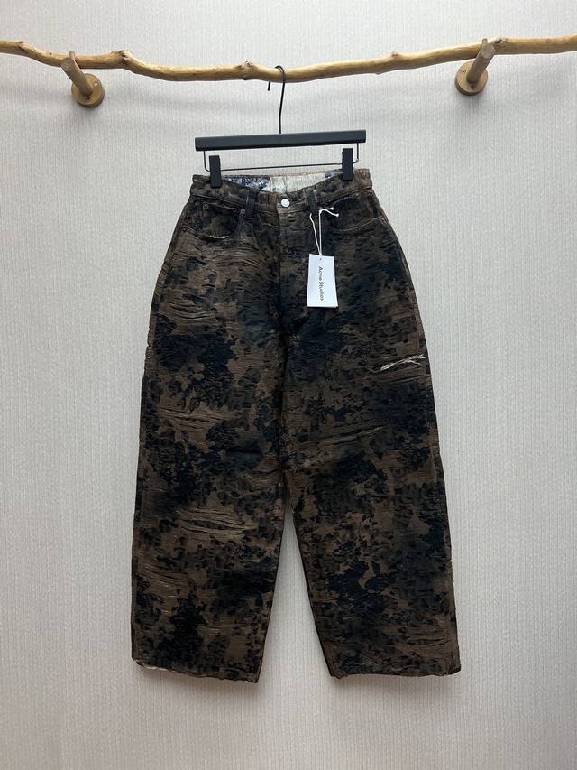 Acne 25Ss New Heavyweight Nomadic Double-Sided Distressed Wasteland Style Jeans,