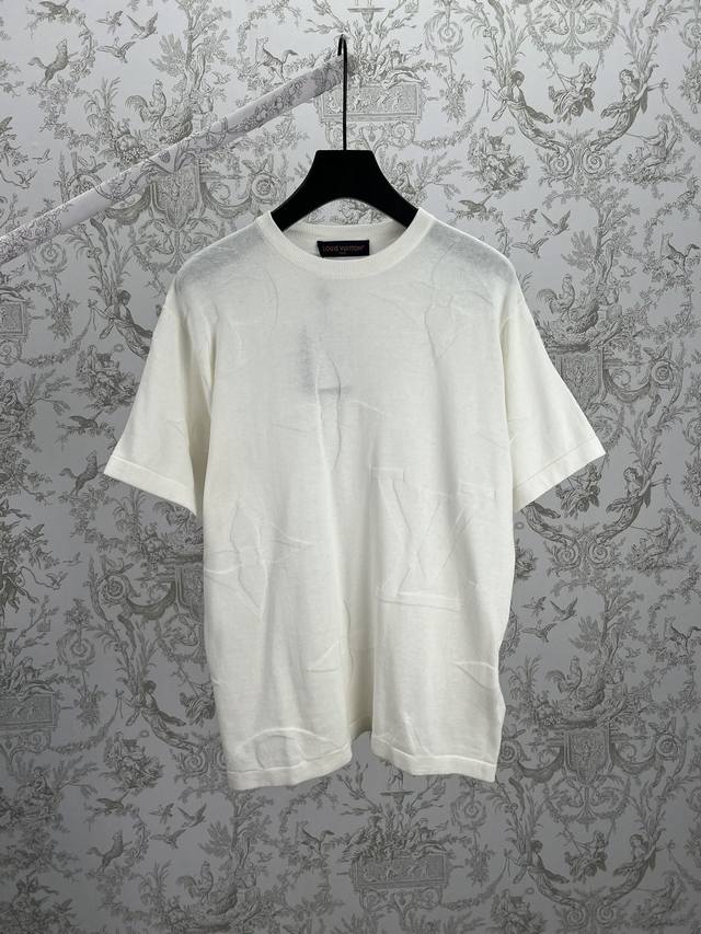 Louis Vuitton 25Ss New Monogram Cotton Short-Sleeve Crew Neck Sweater. This cot