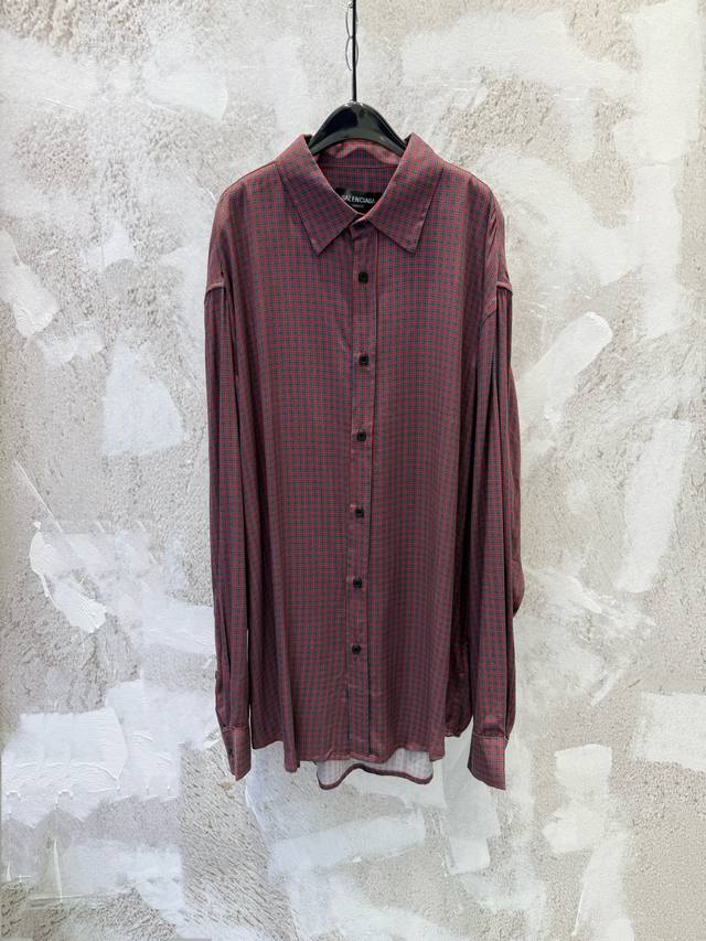 Blcg New Runway Style Fine Check Shirt, 100% Tencel Cotton Fabric, Soft and Skin
