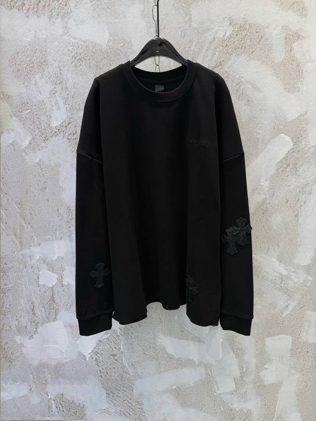 Ch Chrome Hearts Waffle Cross Patchwork Genuine Leather Custom Made 380g High-Qu