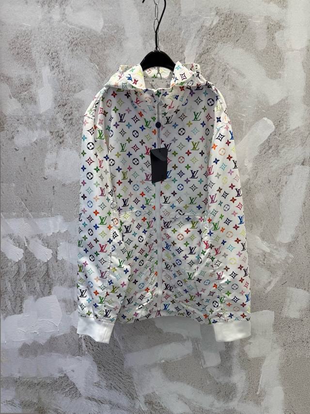 LV x Takashi Murakami Mongram Colorful All-over Print Hooded Sun Protection and
