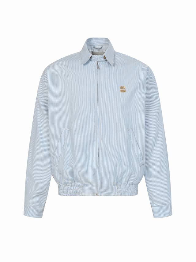 Dongguan Original Factory Single Miu Miu Vertical Striped Jacket Original Versio