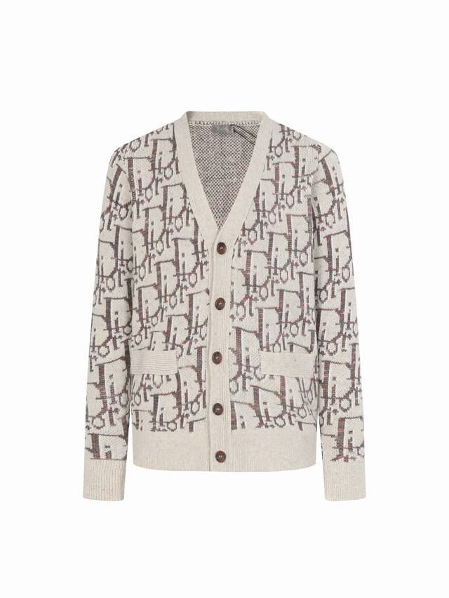 Wool Cardigan by Dior (All-over monogram Wool Cardigan). Made from 100% wool, t