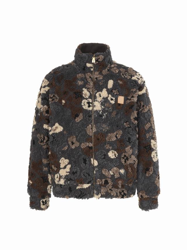 Louis Vuitton 25Fw New Belted Jacket ( ) One side features a 3D suede pattern o