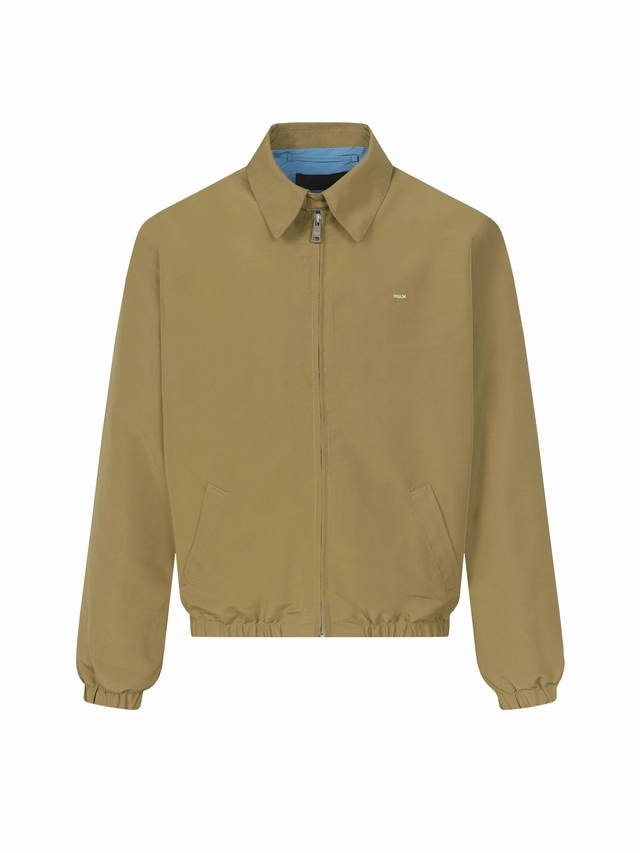 Prada Embroidered Logo Zipper Executive Jacket Fabric: Made with 32-count cotto