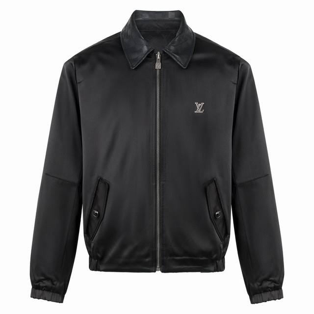 LV Damier Leather Collar Reversible Waist-cinching Jacket. Originally purchased