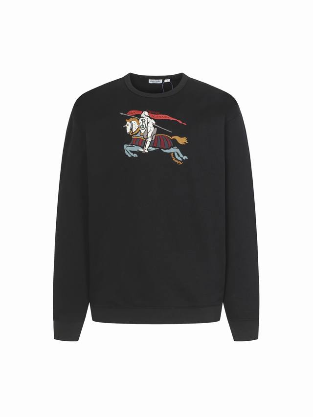 Bbr Burberry 25Fw Colorful Horse Embroidery Crew Neck Sweatshirt Original purcha