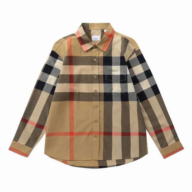 Burberry Classic Large Check Shirt (Custom Made) Made with 20-count combed cotto