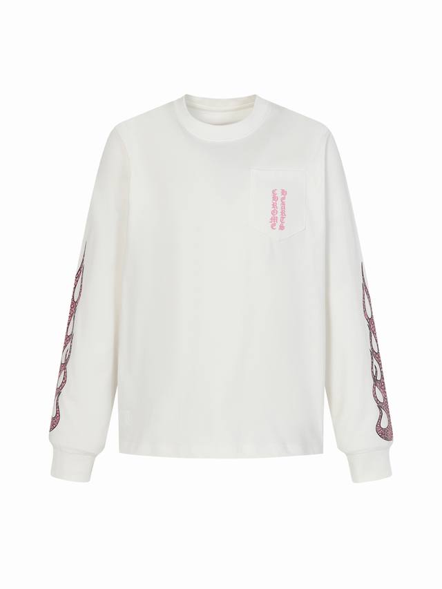Come Hearts Chrome Hearts Sanskrit Print Long-Sleeve T-Shirt ( ) - A must-have f