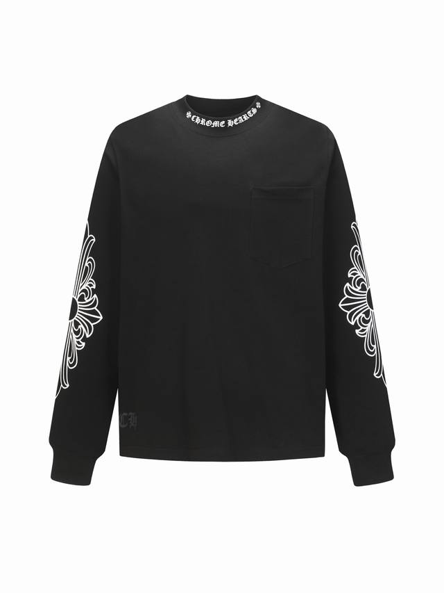 Come Hearts Chrome Hearts Sanskrit Horseshoe Print Long-Sleeve T-Shirt. A must-h