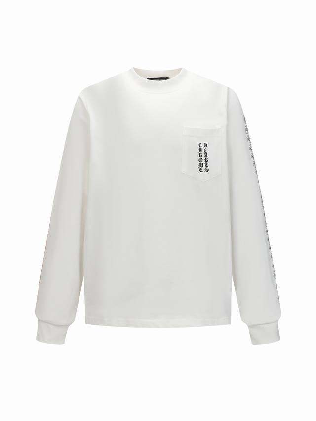 Come Hearts Limited Edition Scroll Crew Neck Print Long-Sleeve T-Shirt. A must-h