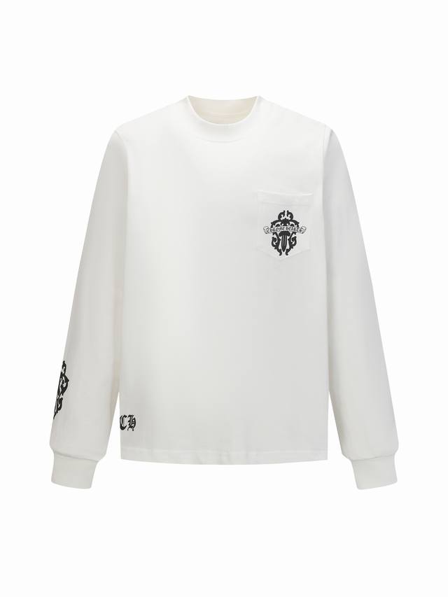 Come Hearts Chrome Hearts Sword and Dagger Logo Crew Neck Printed Long-Sleeve T-