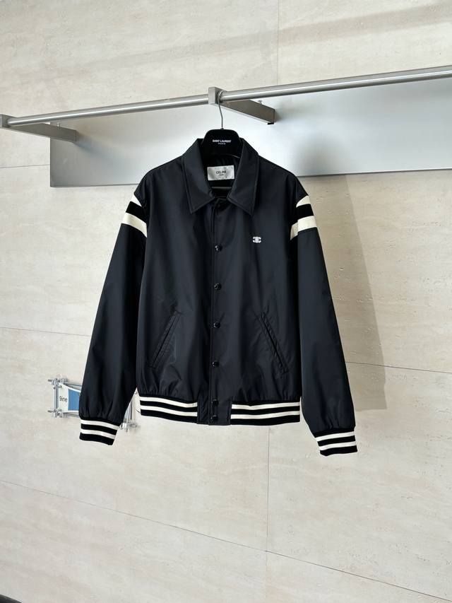 Celin* Celine Striped Color Block Arc de Triomphe Embroidered Jacket Custom Ink-