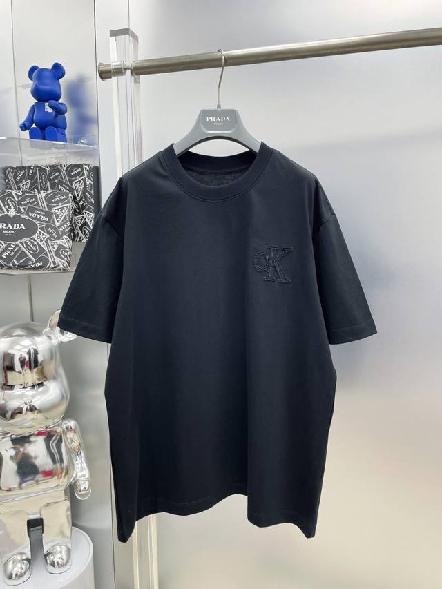 Ck High-weight 2025 Summer New Arrival Heavy Embroidery Letter Theme Logo Short-