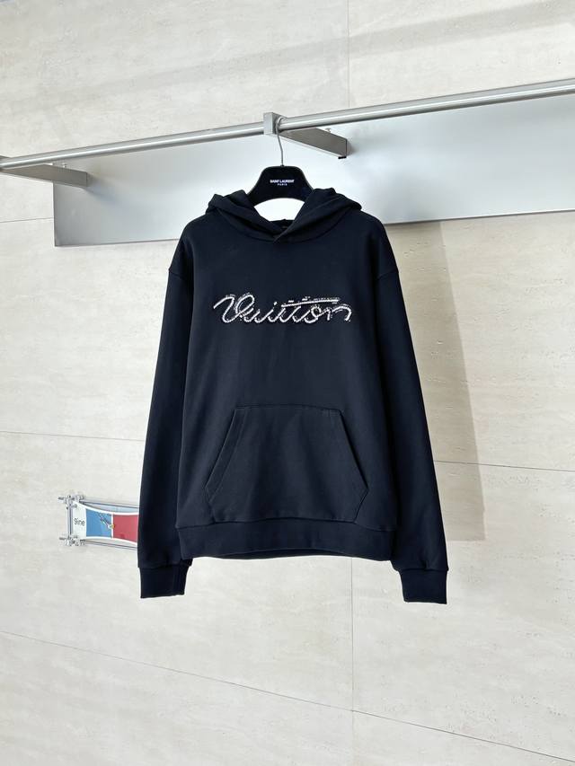 LV Louis Vuitton SS26 Early Spring Collection Kangaroo Pocket Beaded Hooded Swea