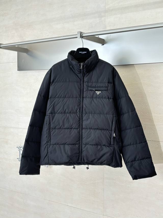 prad* Prada Re-Nylon Recycled Nylon Stand Collar Down Jacket New model features