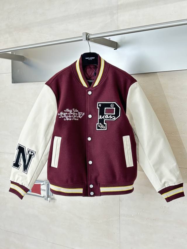 LV Louis Vuitton Fw25 Nigo Collaboration Patchwork Baseball Jacket Main Material
