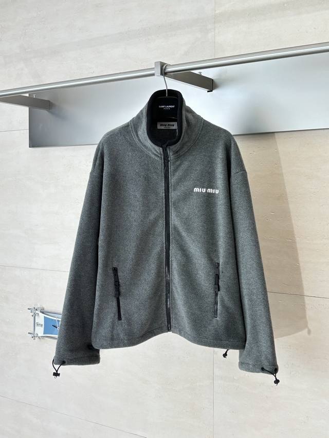 Miumi* Miu Miu 24Fw Zipper Fleece Jacket Originally purchased for 17,600, custom
