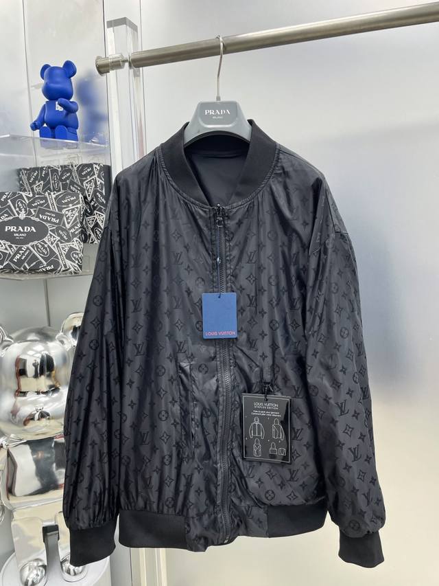 LV Louis Vuitton 2025 Autumn/Winter New Reversible Jacket with All-Over Logo Pri