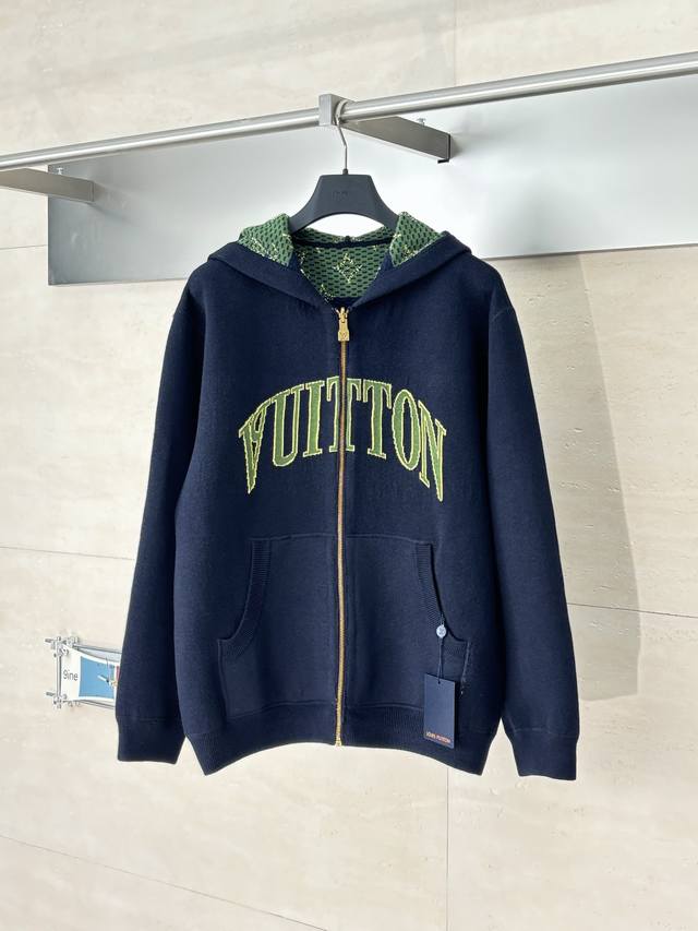 LV Louis Vuitton Fw25 Autumn/Winter New Double-Sided Cotton-Wool Blend Knit Hood