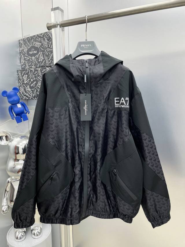 Arma*Armani Ea7 2025Ss Autumn/Winter New Logo Patchwork Color Block Dark Pattern