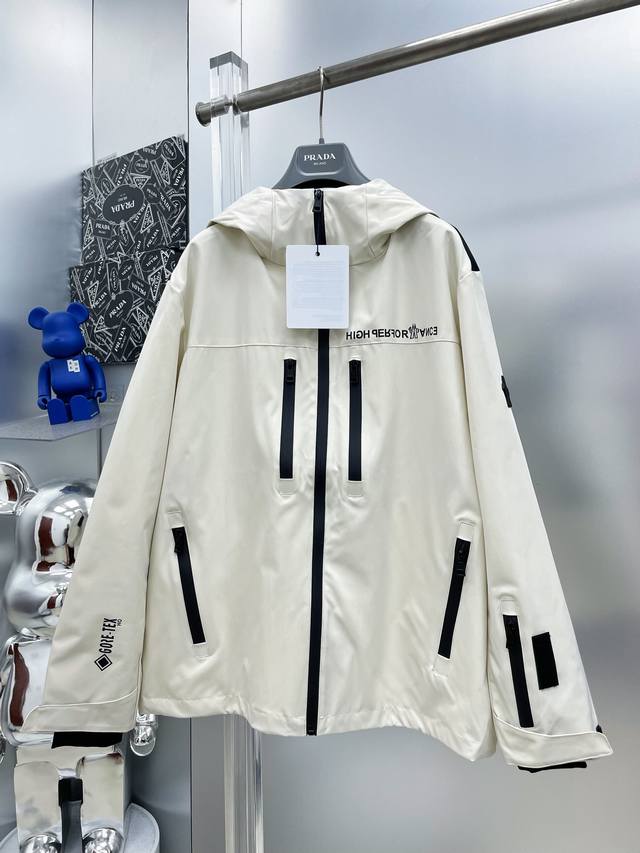 Mon* Moncler 2025 Autumn/Winter New Zipper Color Block Hooded Jacket. Original s