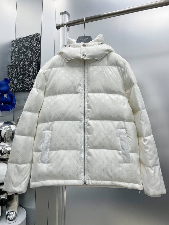 LV Louis Vuitton 2025 Autumn/Winter New All-over Letter Jacquard Down Jacket Coa