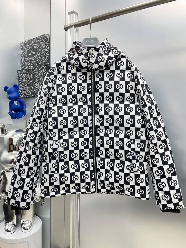 Gu*Gu 2025 Autumn/Winter New Full-Print Gg Interlocking Letter Down Jacket Coat