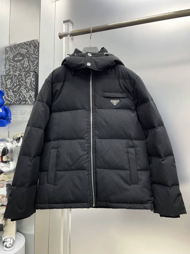 pra*Prada 2025 Autumn/Winter New Logo Letter Down Jacket D All 90% down, complet