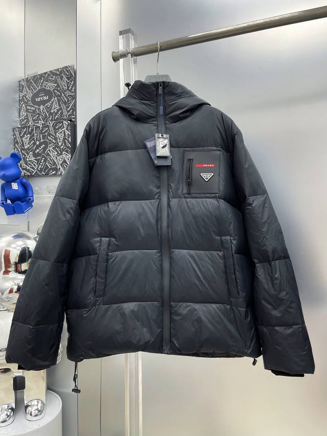 pra*Prada 2025 Autumn/Winter New Red Label Leather Label Patchwork Zipper Pocket