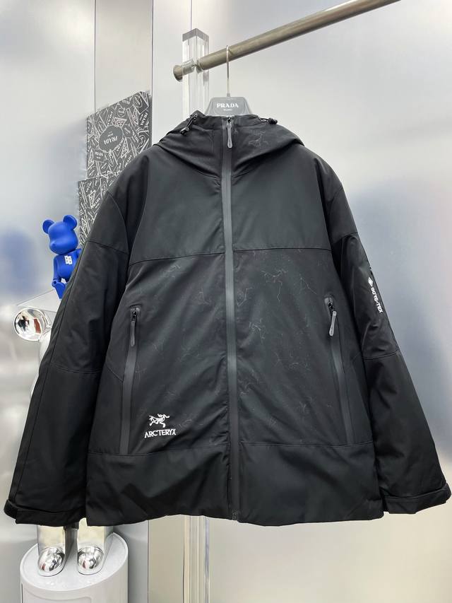 Arc Arc'teryx 2025 Autumn/Winter New Dark Pattern Embroidered Logo Down Jacket H