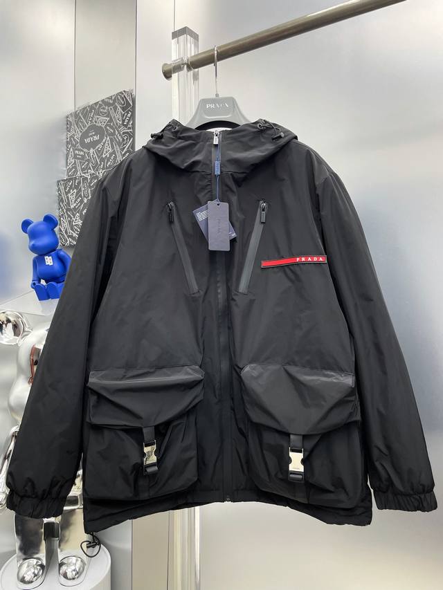 pra* Pra 2025 Winter New Pocket Lock Down Cotton Hooded Jacket D Runway New Arri