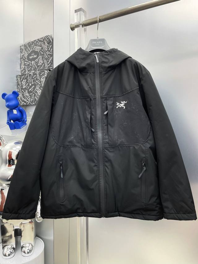 Arc Arc'teryx 2025 Winter New Zipper Print Embroidered Logo Down Cotton Jacket w