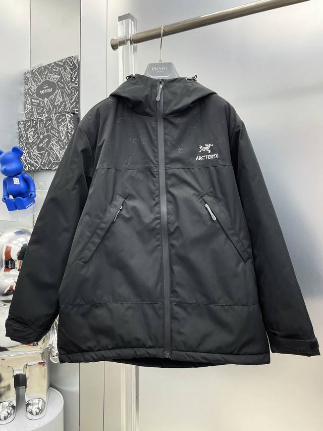 Arc Arc'teryx 2025 Winter New Zipper Print Letter Embroidered Logo Down Cotton J