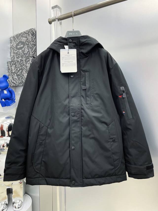 Mon*Moncler 2025 Winter New Zipper Letter Embroidered Logo Down Cotton Jacket Ho