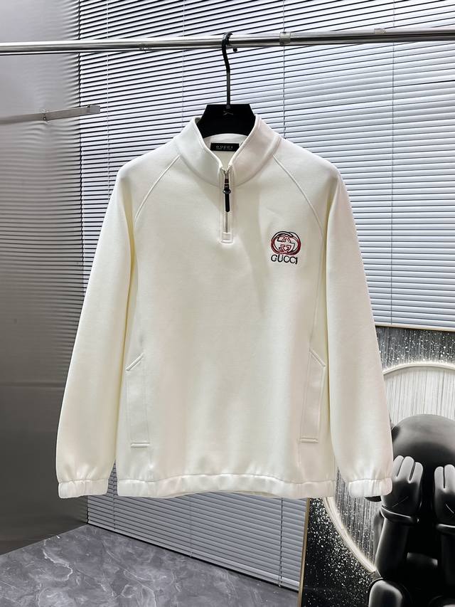 Louis Vuitton LV 2025Ss New Long-Sleeve Stand Collar Half-Raised Sweatshirt, Hi