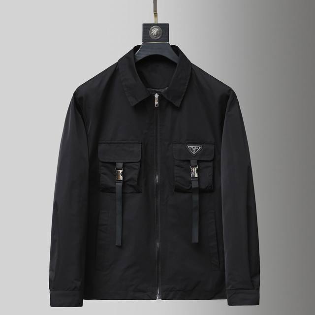 Prada High-Quality 2025 Spring/Autumn New Men's Jacket, High-End Version! Custo
