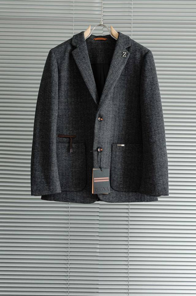 New# Zegna Zegna #Na25Fw Autumn/Winter New Sheep Wool Blend Suit Jacket# Busines