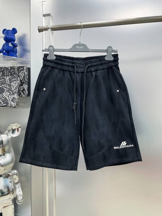 Bal* Paris 2025 Spring/Summer New Arrival I6 Printed Brand Logo Casual Shorts, a