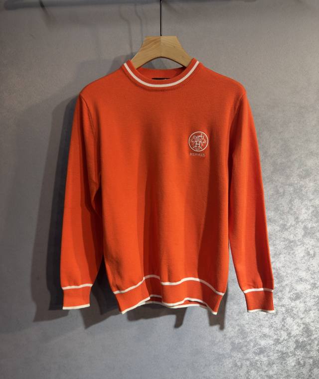Hermes 2025 Autumn/Winter New Wool Sweater. High-quality Italian imported wool b