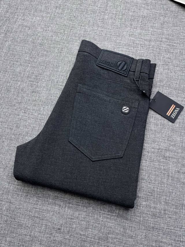 Zegna Men's Fashion Dress Trousers, Casual Wool Knit Trousers, Taiwan Yibi Tradi