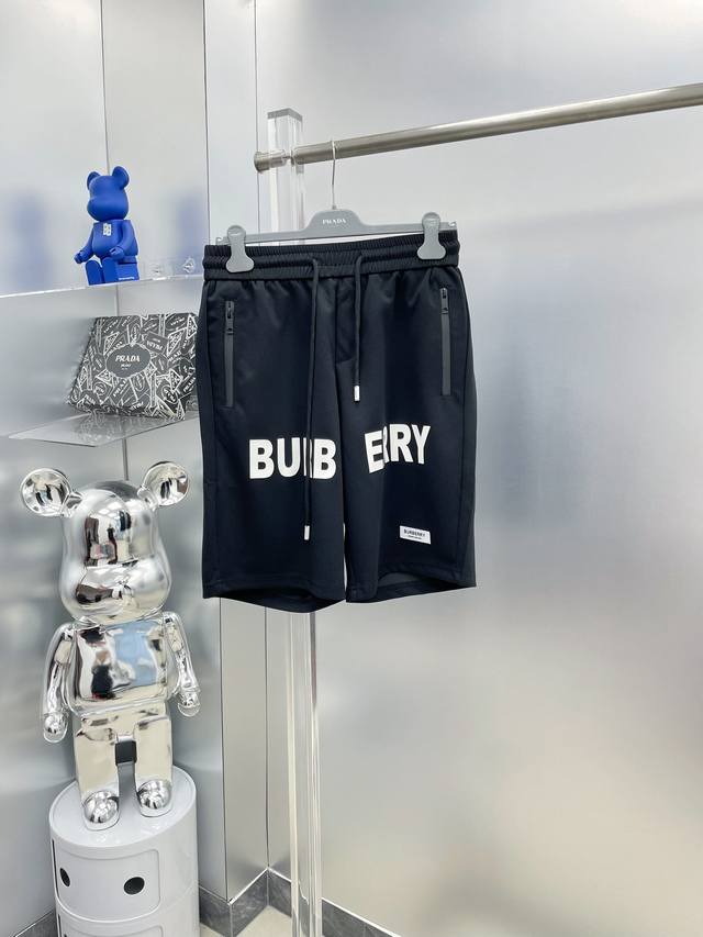 Bbr Burberry 2025 Summer New Letter Logo Shorts D Premium custom breathable fabr