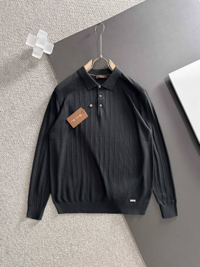 Lp2025 New Men's Classic Lapel Knit Polo Shirt Series. Made with imported knit f